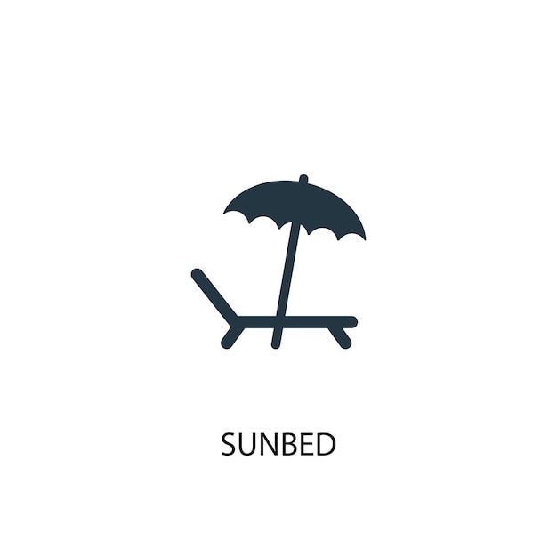 sunbed icon. Simple element illustration. sunbed concept symbol design from Beach collection. Can be used for web and mobile.