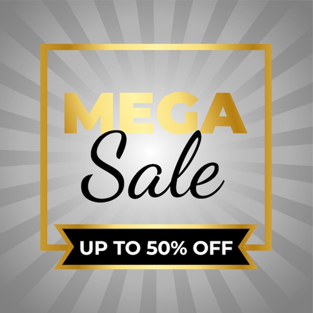 sunbrust white grey Background with Gold Mega Sale Discount, Abstract white grey wallpaper