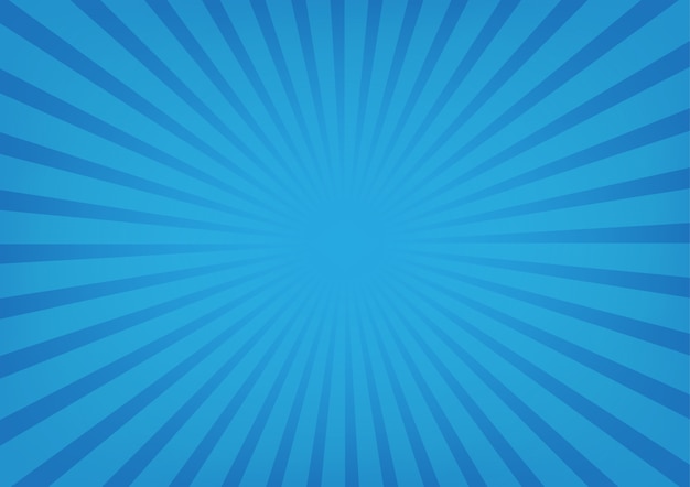 Sunburst on blue color background