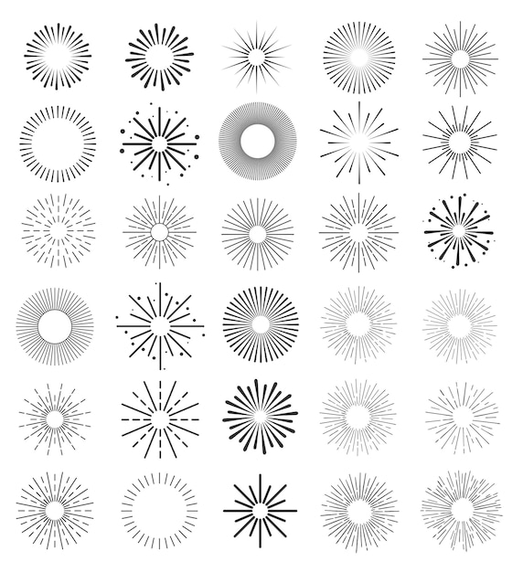 Sunburst element radial stripes or sunburst backgrounds