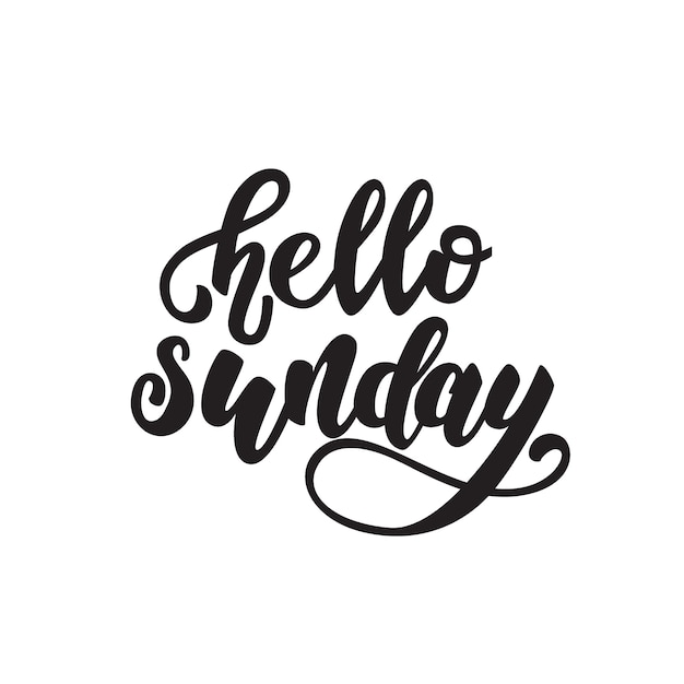 Sunday lettering poster