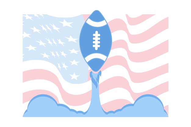 Sunday super bowl party illustration vector design flat vector modern illustration