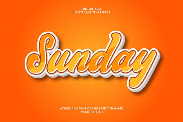 Sunday Text Effect