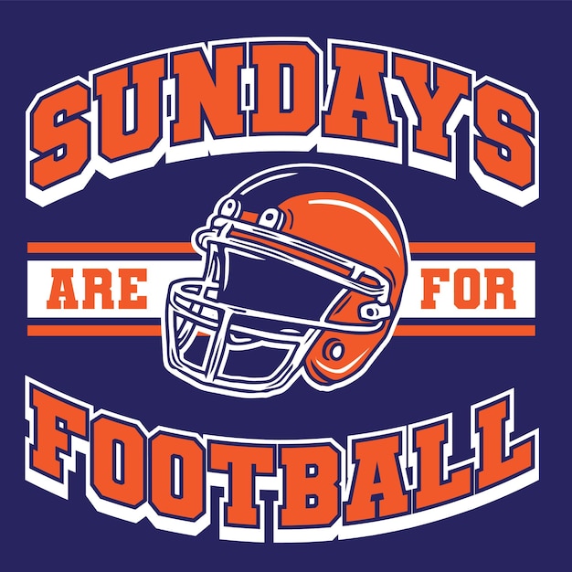 Sundays Are For Football Emblem Design