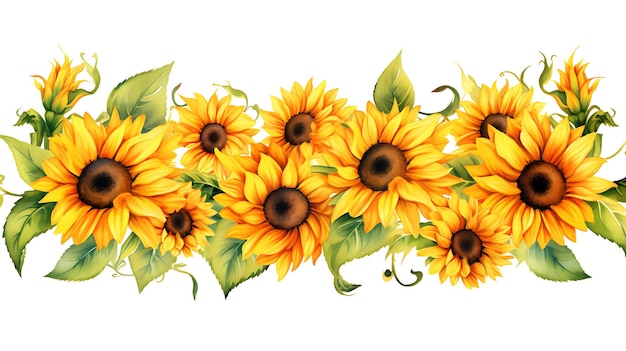 sunflower border design