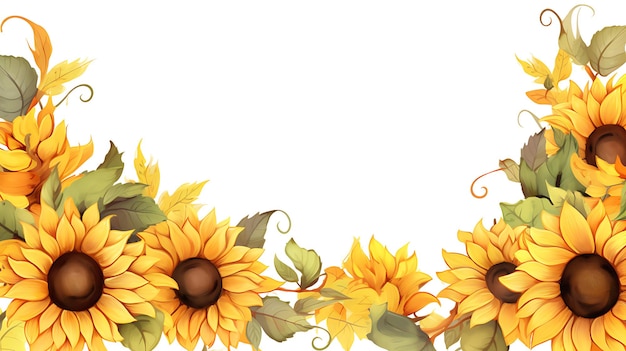 sunflower border design