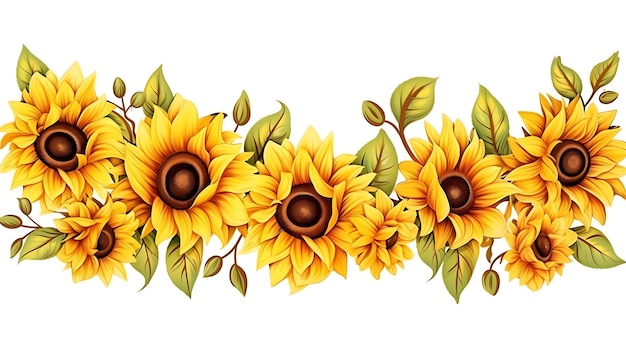 sunflower border design