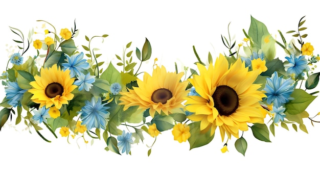 sunflower border design