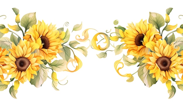 sunflower border design