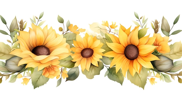 sunflower border design