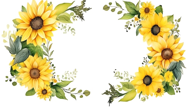 sunflower border design