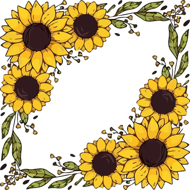 sunflower element design for decoration