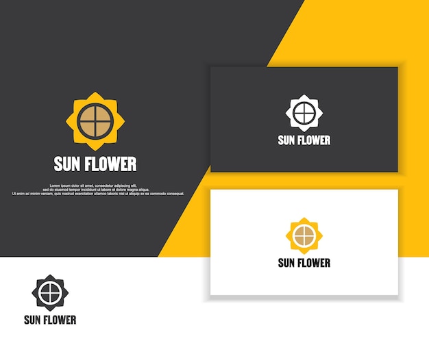 Sunflower in flat style vector isolated