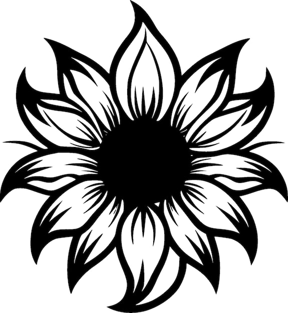 Sunflower High Quality Vector Logo Vector illustration ideal for Tshirt graphic