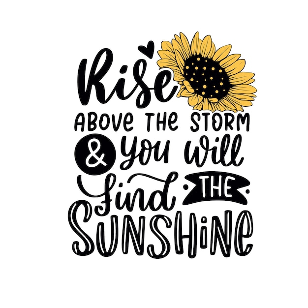 Sunflower and Kindness SVG design