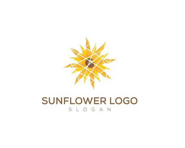 Sunflower Line logo for Brand vector and editable