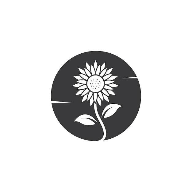 Sunflower logo icon vector illustration