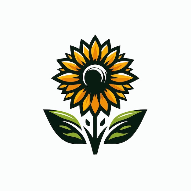 Vector sunflower logo illustration