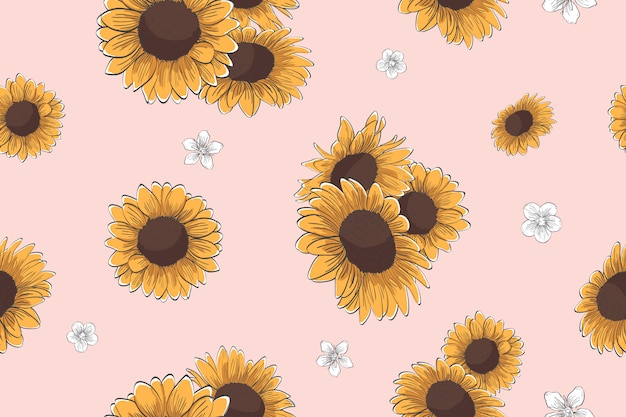 Sunflower Seamless Pattern