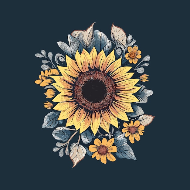 sunflower vector design