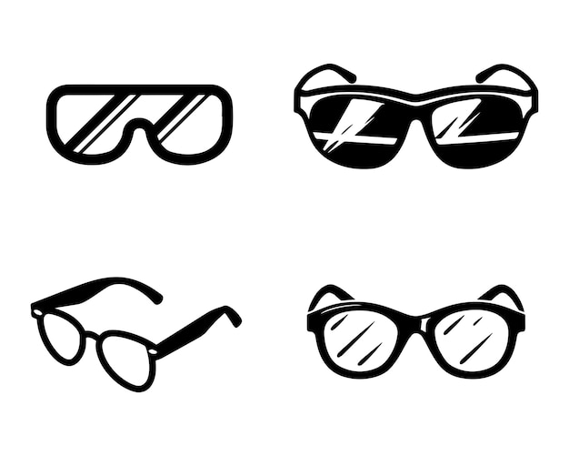 sunglass silhouette vector icon graphic logo design