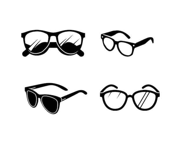 sunglass silhouette vector icon graphic logo design