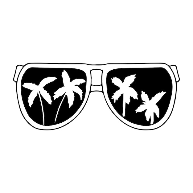 Sunglasses Summer vacation accessories Vector illustration isolated on a white background