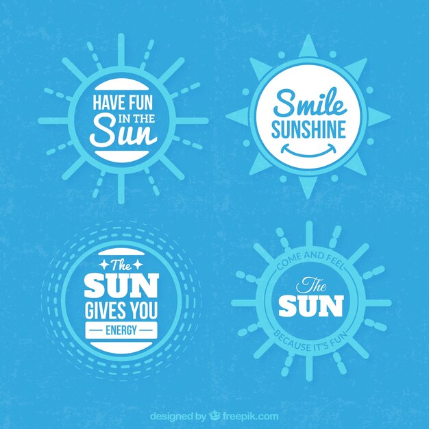 Vector sunny badges