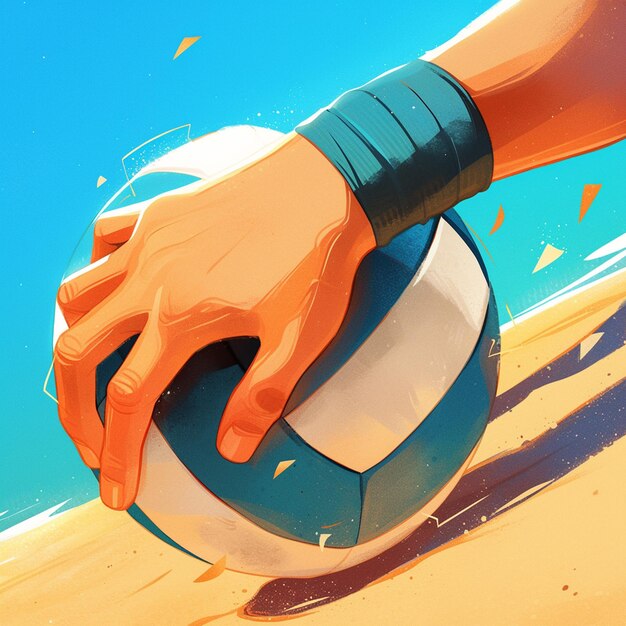 Vector sunny beach volleyball tournament poster