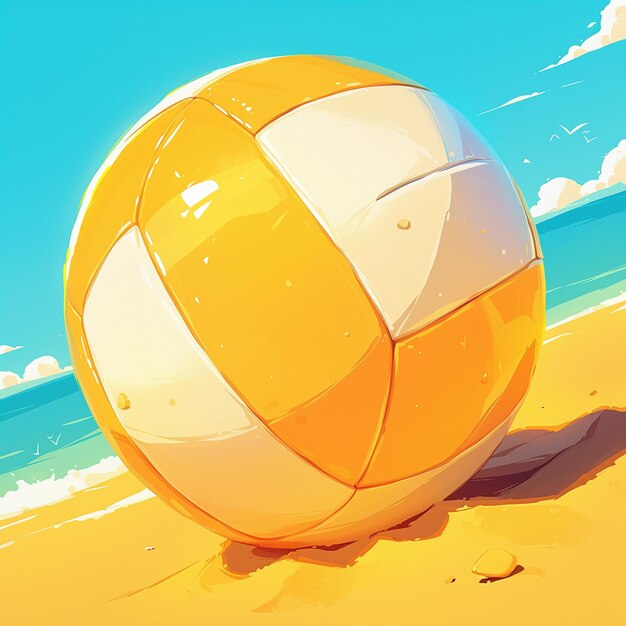 Vector sunny beach volleyball tournament poster