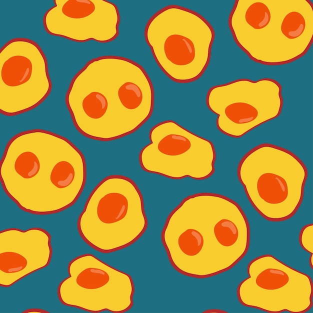 sunny side up egg vector repeating