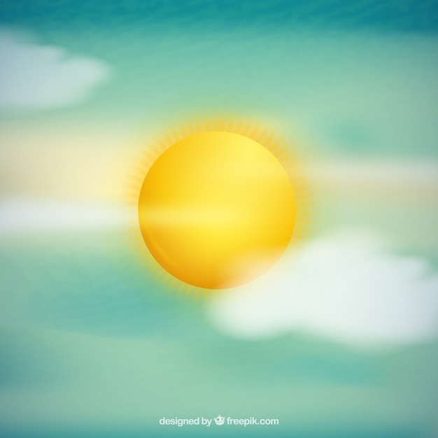 Vector sunny sky