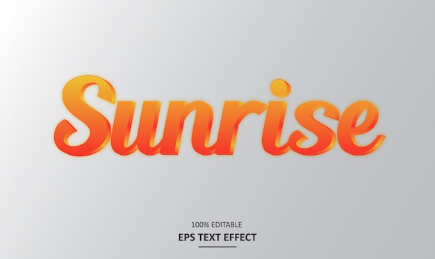 Sunrise colorful fun text effect