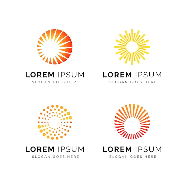 Sunrise logo template Sun logo template