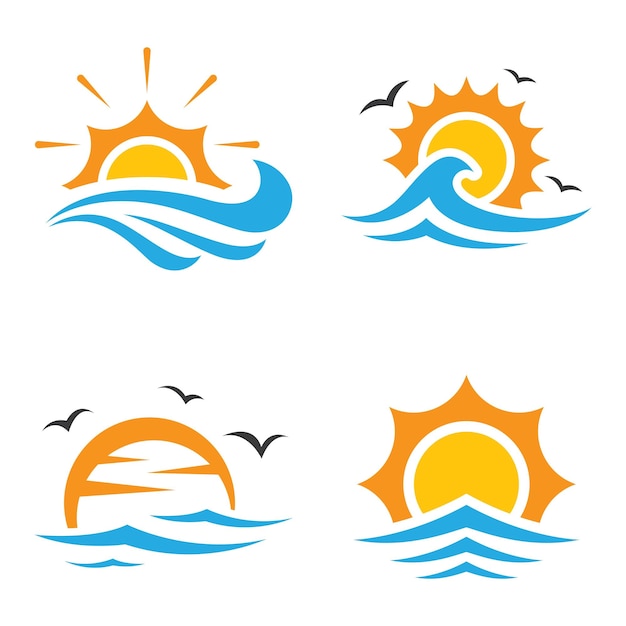 Sunset beach logo images