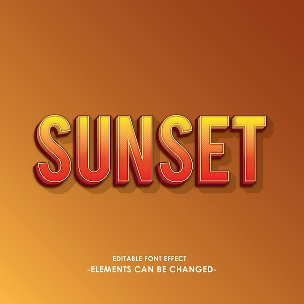 Sunset font effect