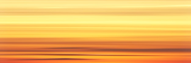 Sunset sky clouds, panoramic image, vector background