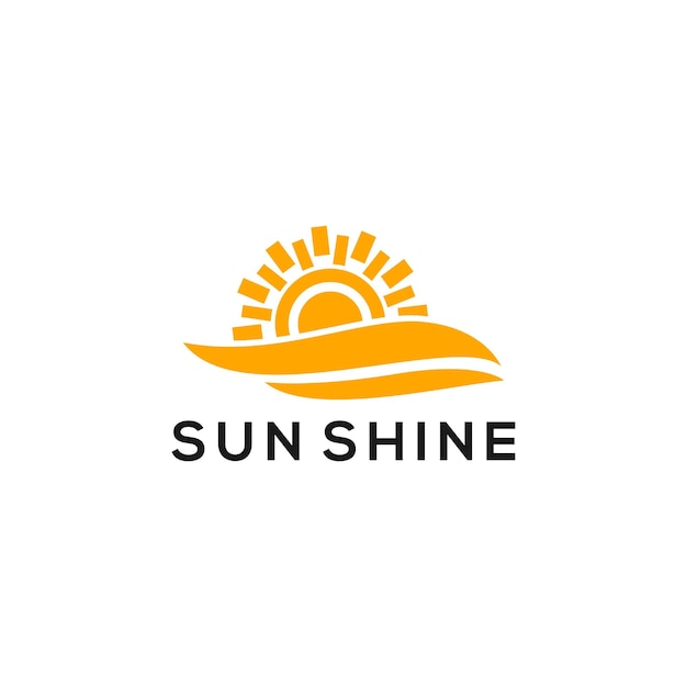 Sunshine Logo Design Concept Template Vector