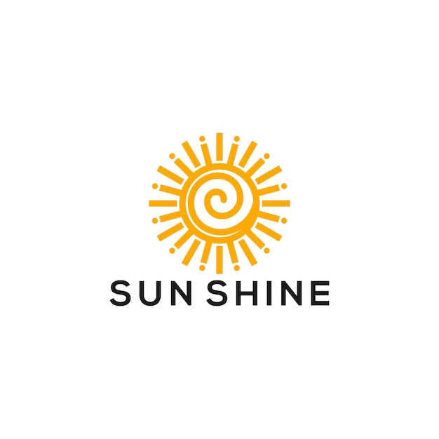 Sunshine Logo Design Concept Template Vector