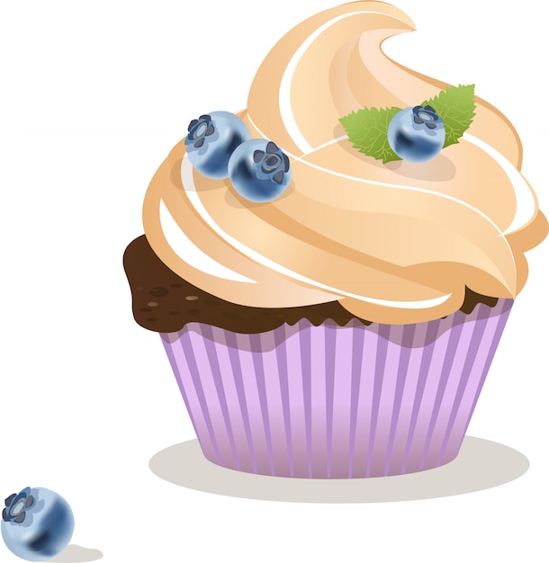 Сupcake isolated  illustration