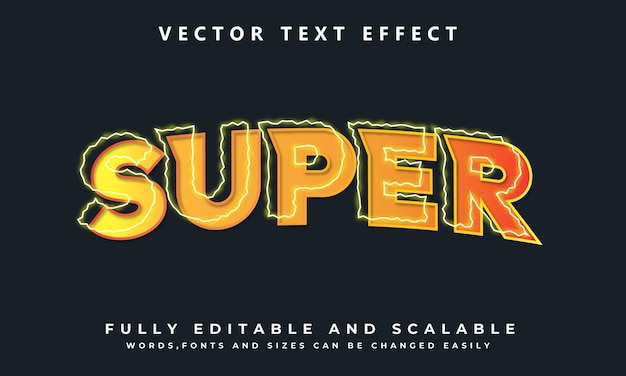 Super 3d editable text effect with dark background