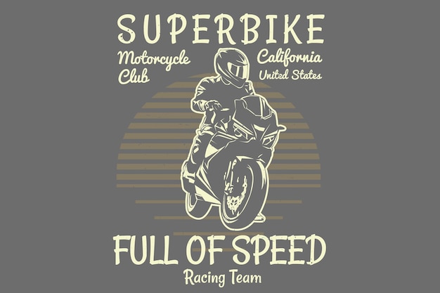 Super bike full of speed silhouette design