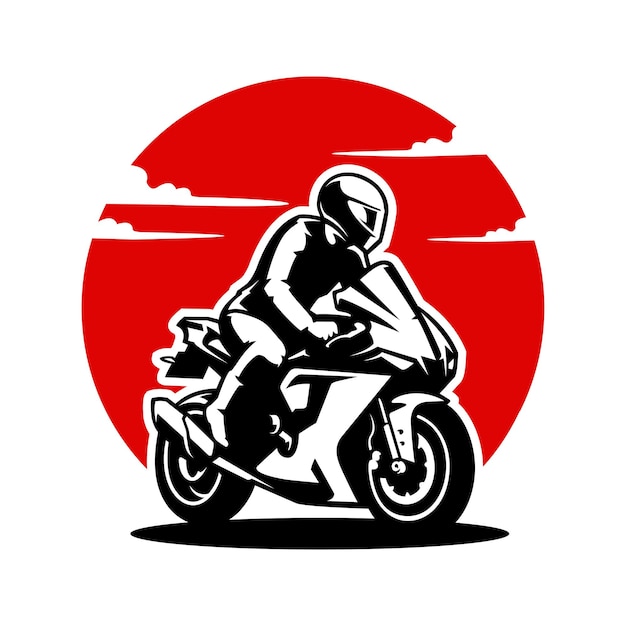 Super bike racing vector illustration