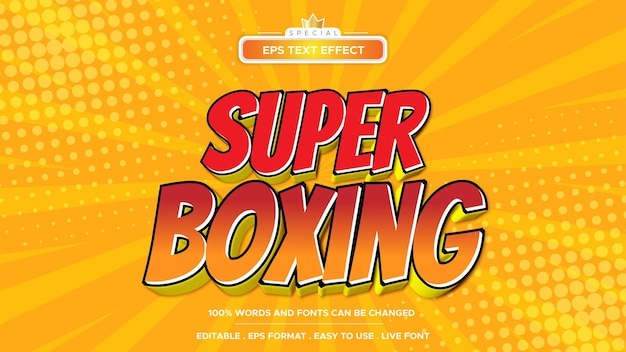 Super Boxing text effect editable