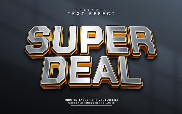 Super deal 3d style text effect