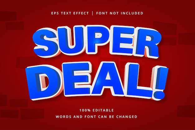 Super Deal Editable Text Effect