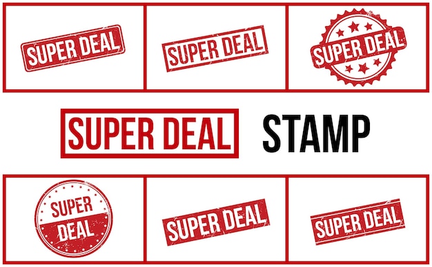 Super Deal Rubber Stamp Set Vector