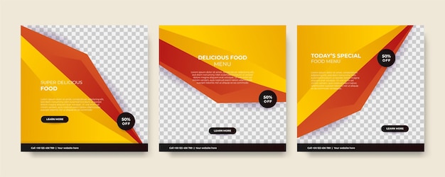 Super delicious fast food social media post template Healthy tasty food banner flyer or poster design for online business marketing promotion Restaurant offer menu design with brand logo