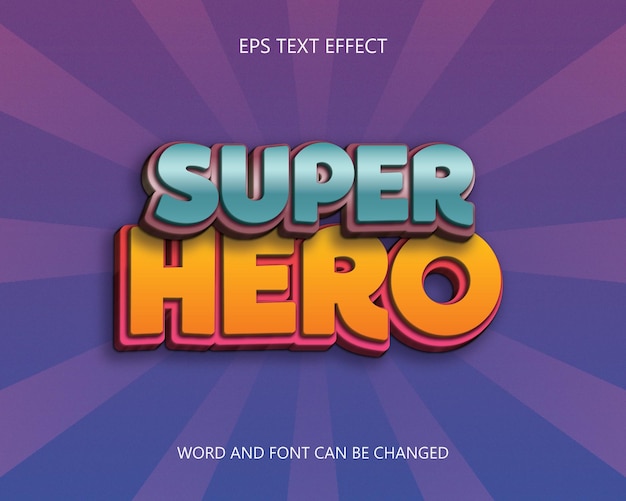 Super Hero 3d text Effect