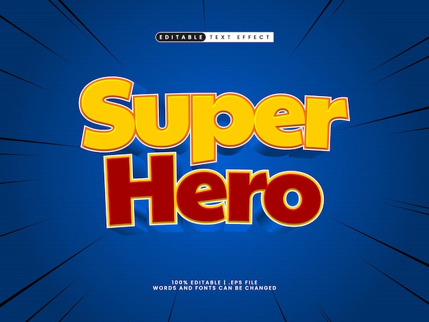 super hero editable text effect in superhero and power text style